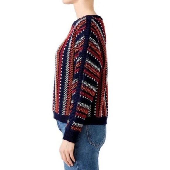 ba&sh Marlet Marine Lady Pullover sweater 2 Knit medium Navy Multicolor - Picture 3 of 15